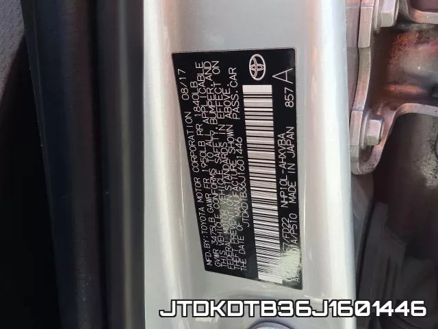 JTDKDTB36J1601446 фото 2