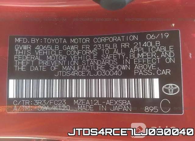JTDS4RCE7LJ030040 фото 10