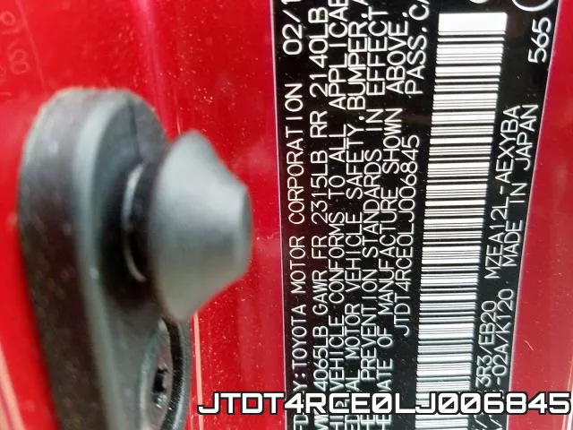 JTDT4RCE0LJ006845 фото 2