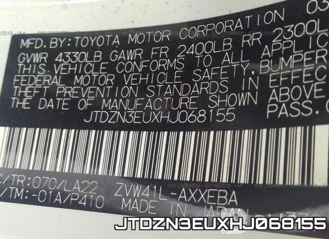 JTDZN3EUXHJ068155 фото 10