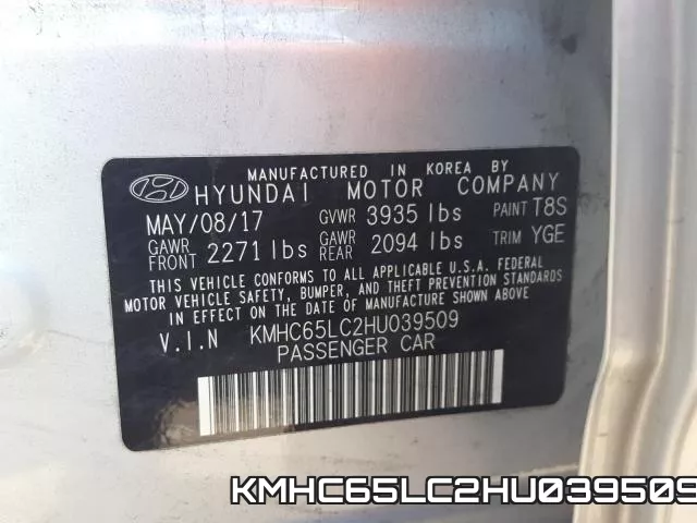 KMHC65LC2HU039509 фото 2