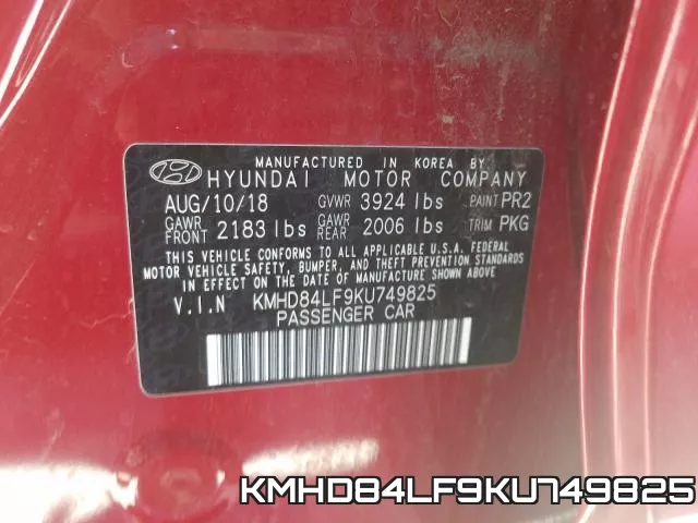 KMHD84LF9KU749825 фото 2