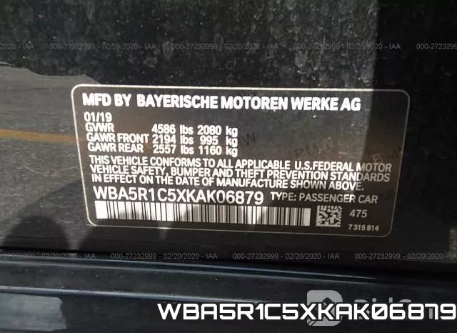 WBA5R1C5XKAK06879 фото 10
