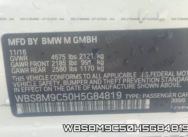 WBS8M9C50H5G84819 фото 10