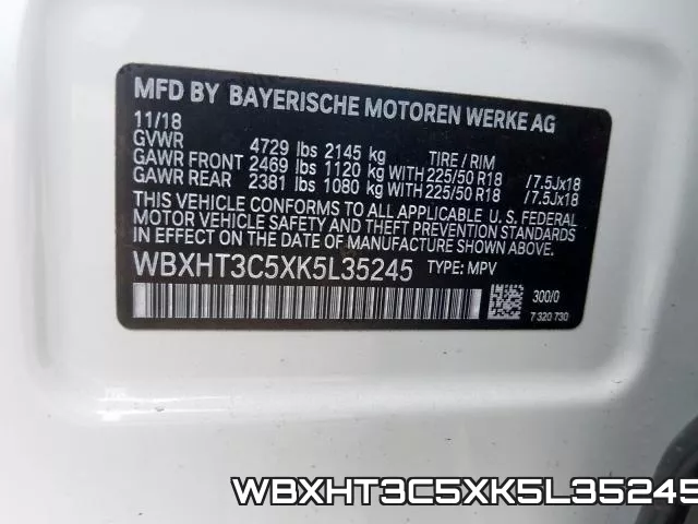 WBXHT3C5XK5L35245 фото 2