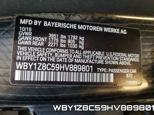 WBY1Z8C59HV889801 фото 2