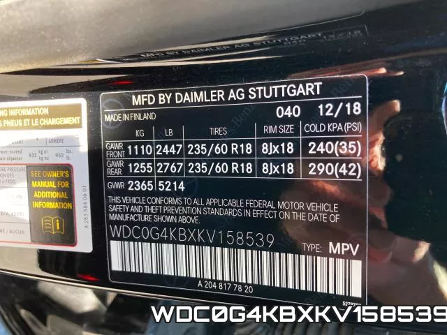 WDC0G4KBXKV158539 фото 2