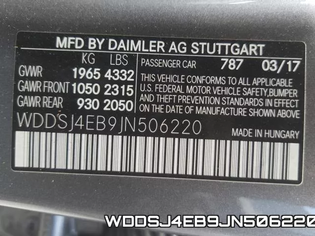 WDDSJ4EB9JN506220 фото 2
