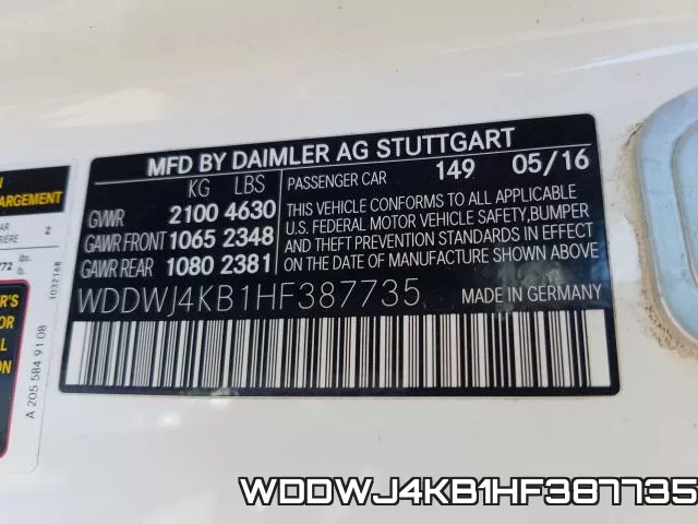 WDDWJ4KB1HF387735 фото 2