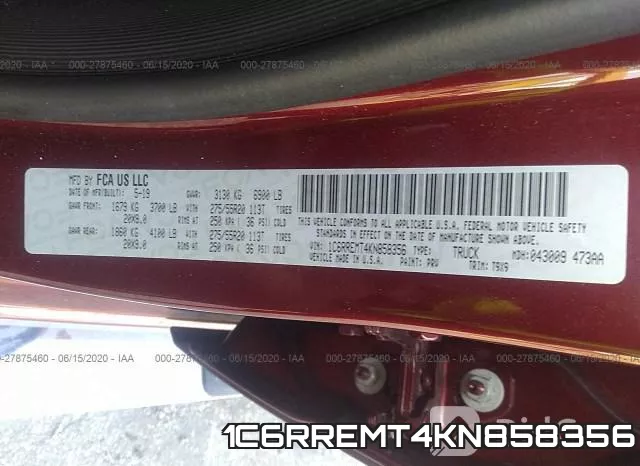 1C6RREMT4KN858356 фото 10