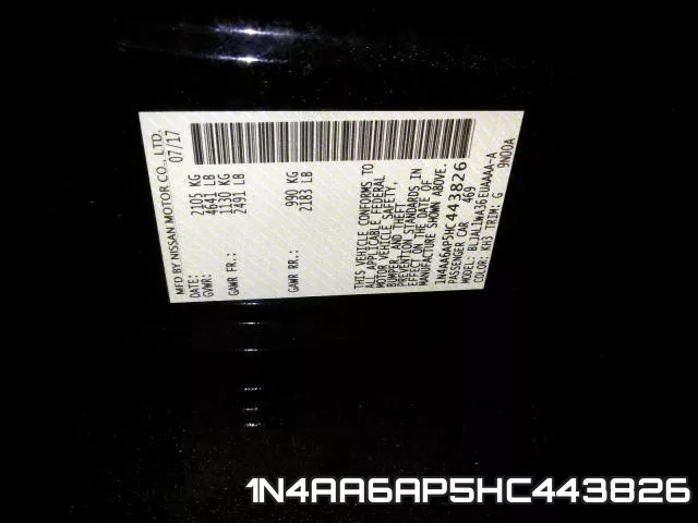 1N4AA6AP5HC443826 фото 2
