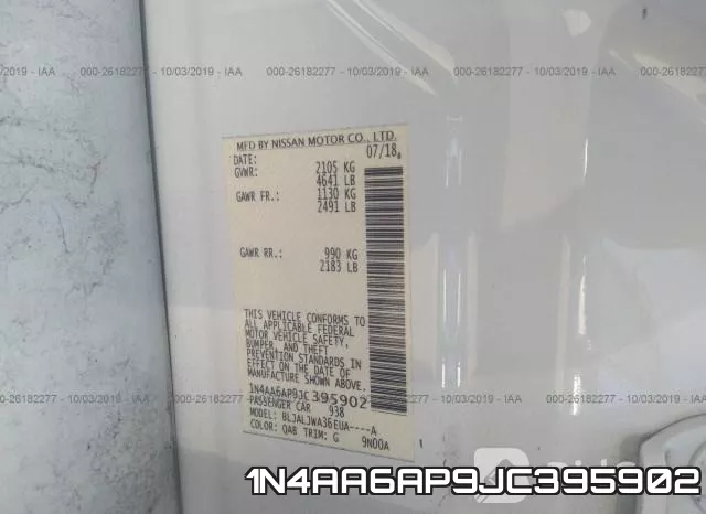1N4AA6AP9JC395902 фото 10