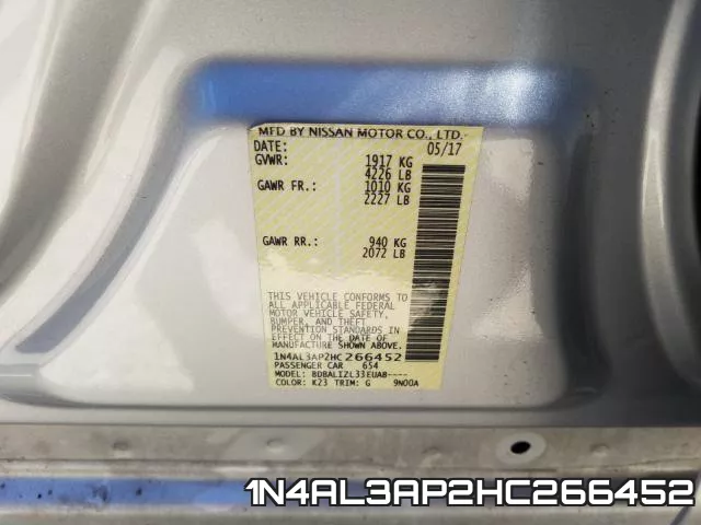 1N4AL3AP2HC266452 фото 2