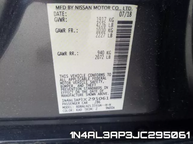 1N4AL3AP3JC295061 фото 2
