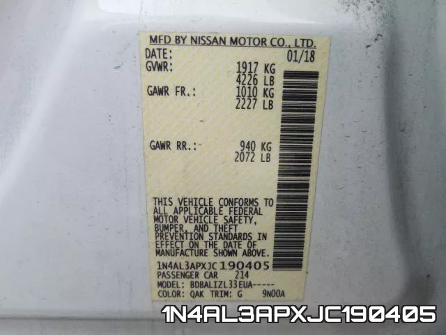 1N4AL3APXJC190405 фото 2