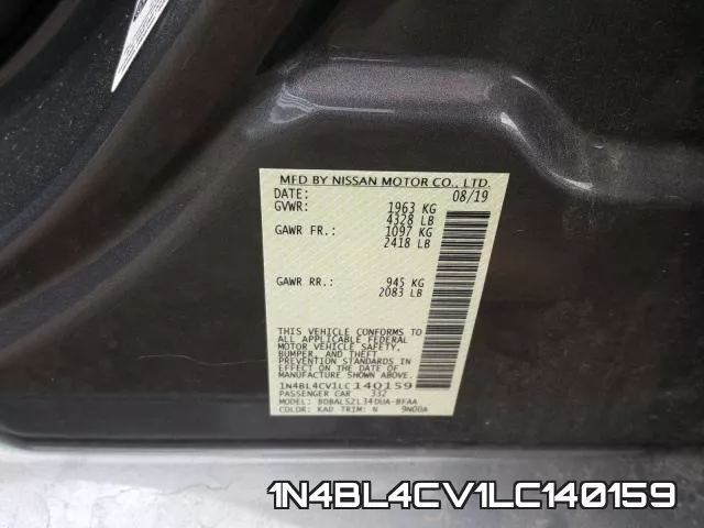 1N4BL4CV1LC140159 фото 2