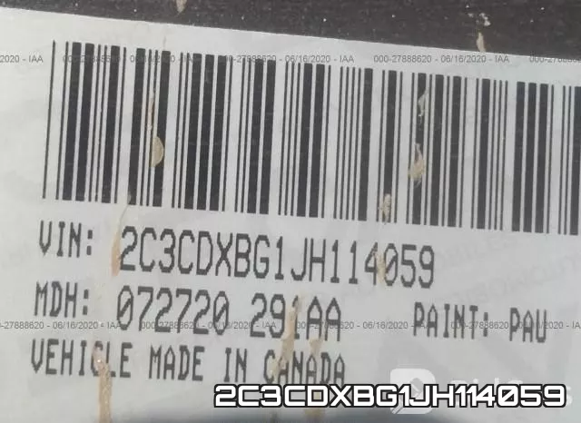 2C3CDXBG1JH114059 фото 10