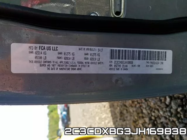 2C3CDXBG3JH169838 фото 2