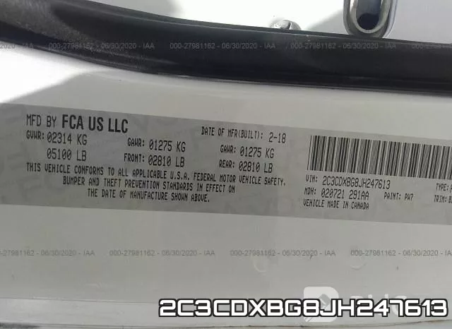 2C3CDXBG8JH247613 фото 10