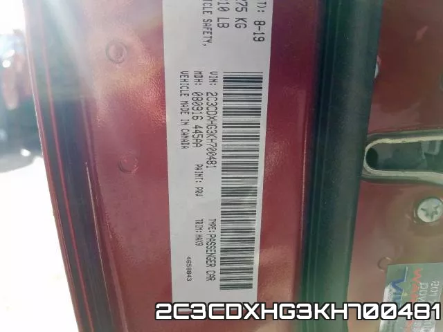 2C3CDXHG3KH700481 фото 2