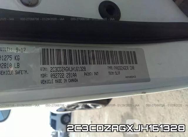 2C3CDZAGXJH161328 фото 10