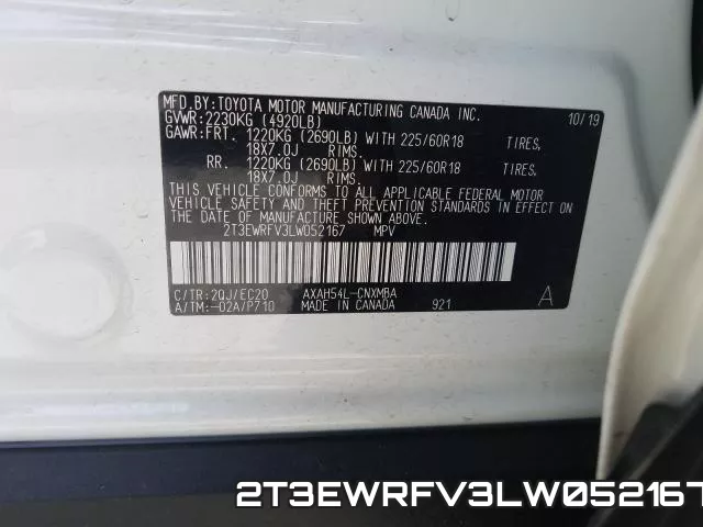 2T3EWRFV3LW052167 фото 2
