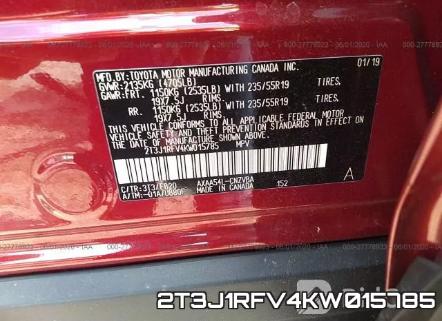 2T3J1RFV4KW015785 фото 10