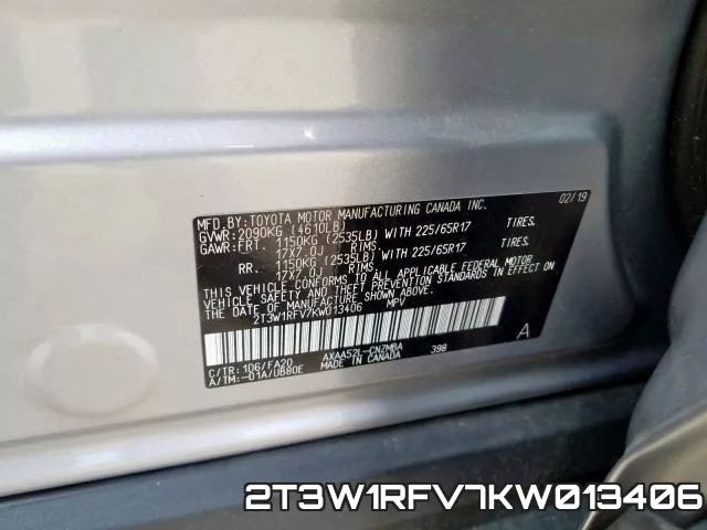 2T3W1RFV7KW013406 фото 2