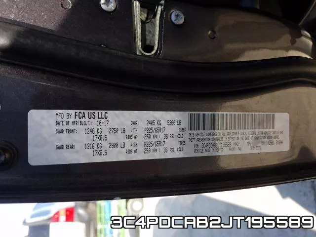 3C4PDCAB2JT195589 фото 2