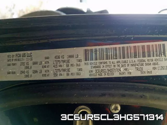 3C6UR5CL3HG571314 фото 2