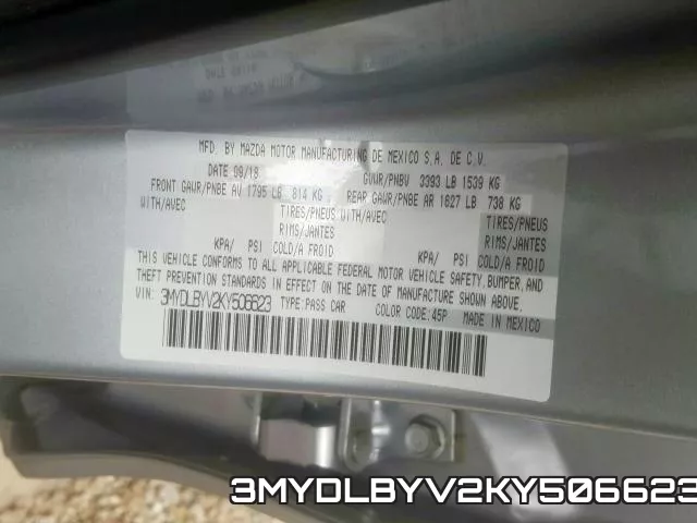 3MYDLBYV2KY506623 фото 2