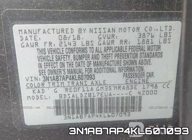 3N1AB7AP4KL607093 фото 10