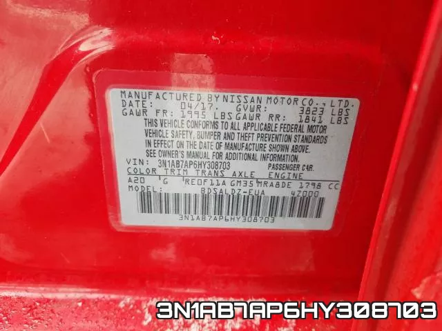 3N1AB7AP6HY308703 фото 2