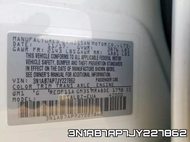3N1AB7AP7JY227862 фото 2