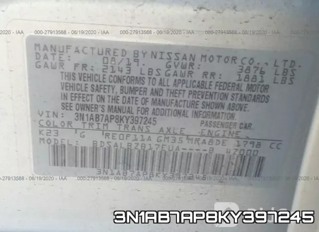 3N1AB7AP8KY397245 фото 10