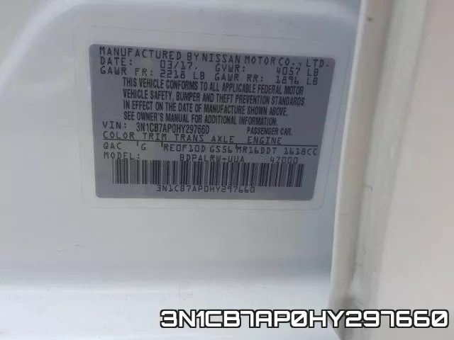 3N1CB7AP0HY297660 фото 2