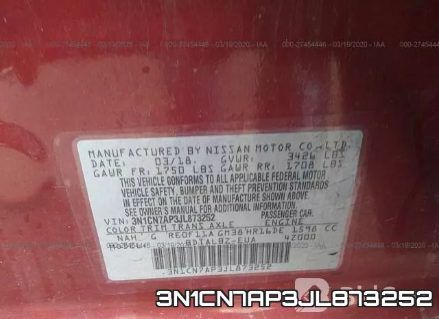 3N1CN7AP3JL873252 фото 10