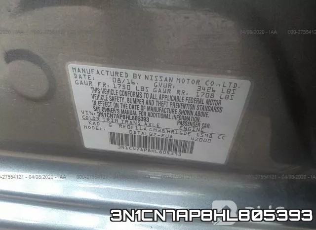 3N1CN7AP8HL805393 фото 10