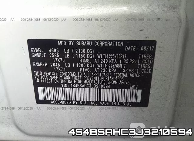 4S4BSAHC3J3210594 фото 10