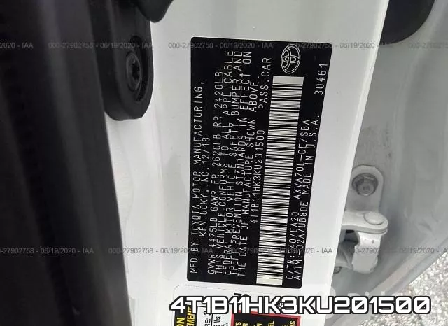 4T1B11HK3KU201500 фото 10