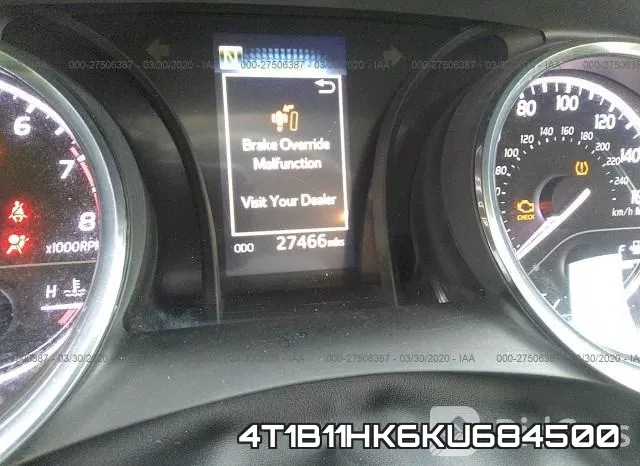 4T1B11HK6KU684500 фото 8