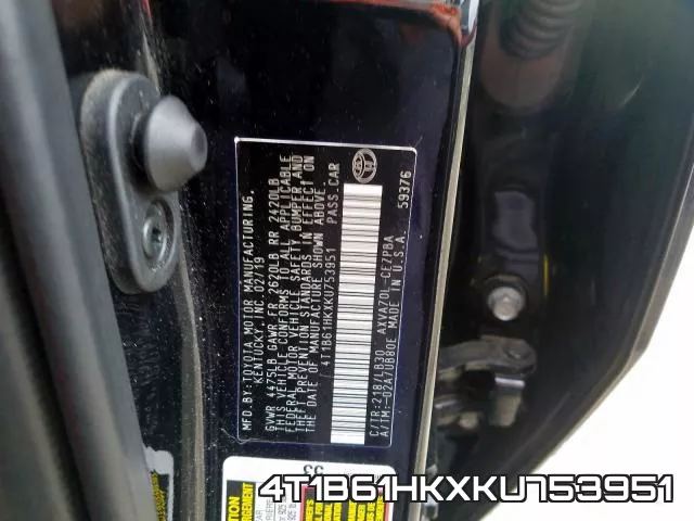 4T1B61HKXKU753951 фото 2