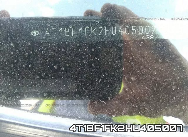 4T1BF1FK2HU405007 фото 10