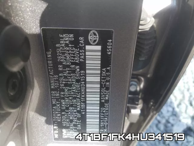4T1BF1FK4HU341519 фото 2