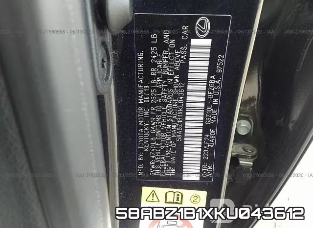 58ABZ1B1XKU043612 фото 10