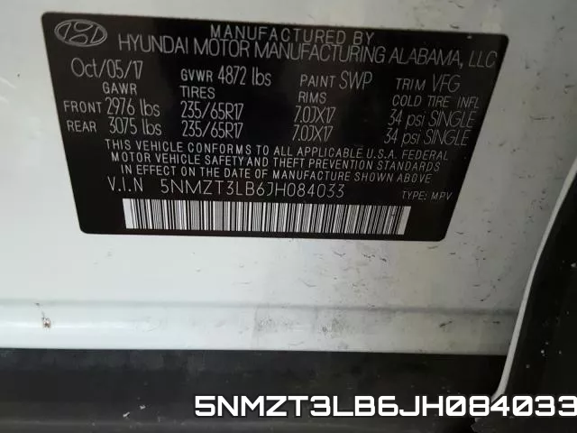 5NMZT3LB6JH084033 фото 2