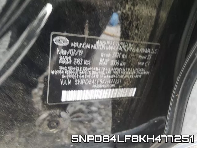 5NPD84LF8KH477251 фото 2