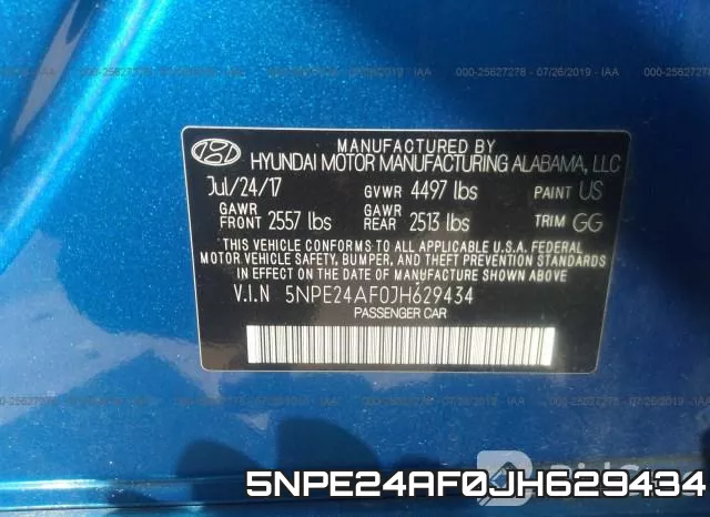 5NPE24AF0JH629434 фото 10