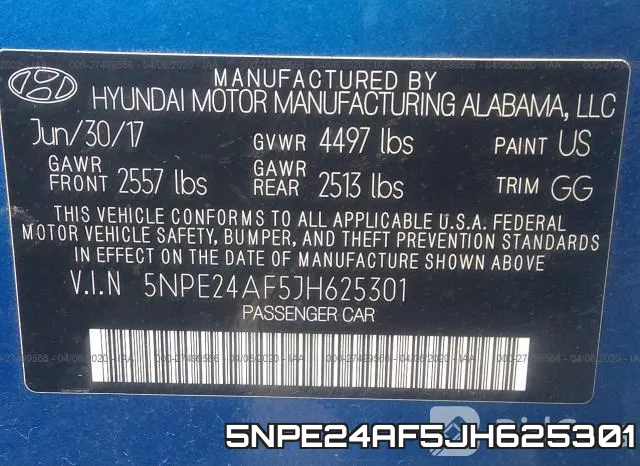 5NPE24AF5JH625301 фото 10