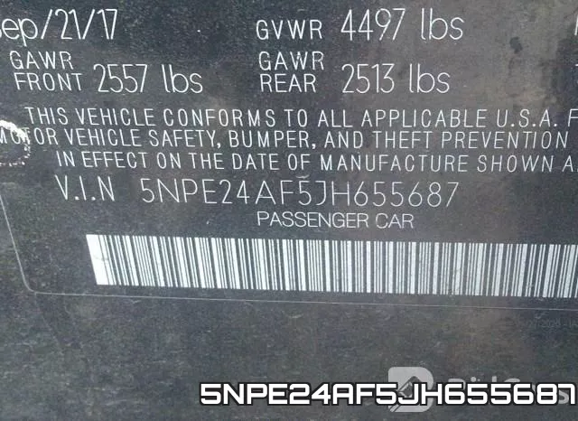 5NPE24AF5JH655687 фото 10